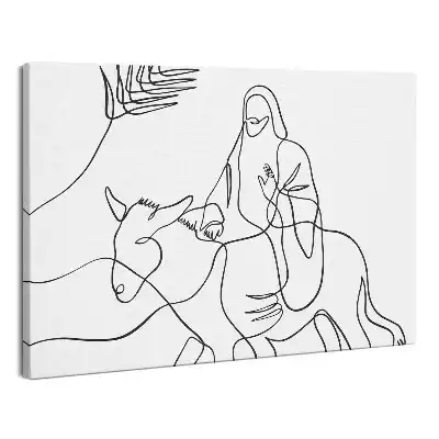 Obraz na płótnie Jezus wjazd do Jerozolimy