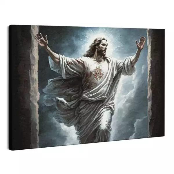 Obraz na płótnie abstrakcja Jezus Zbawiciel w niebie