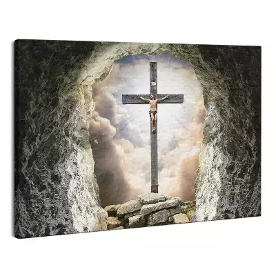 Obraz na płótnie Krzyż na skale