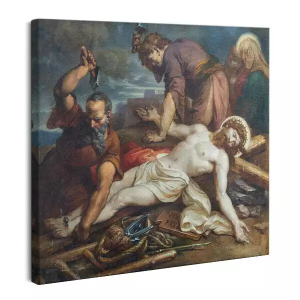 Obraz na płótnie Jezus Przybity do Krzyża