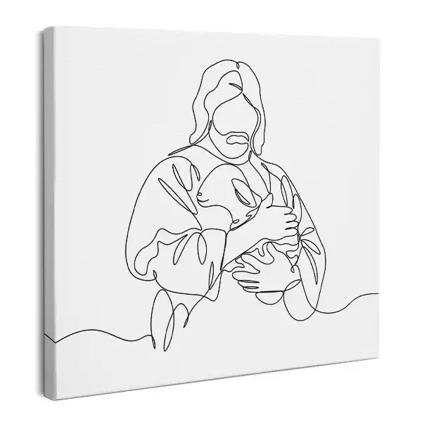 Obraz na płótnie Jezus Dobry Pasterz Line Art