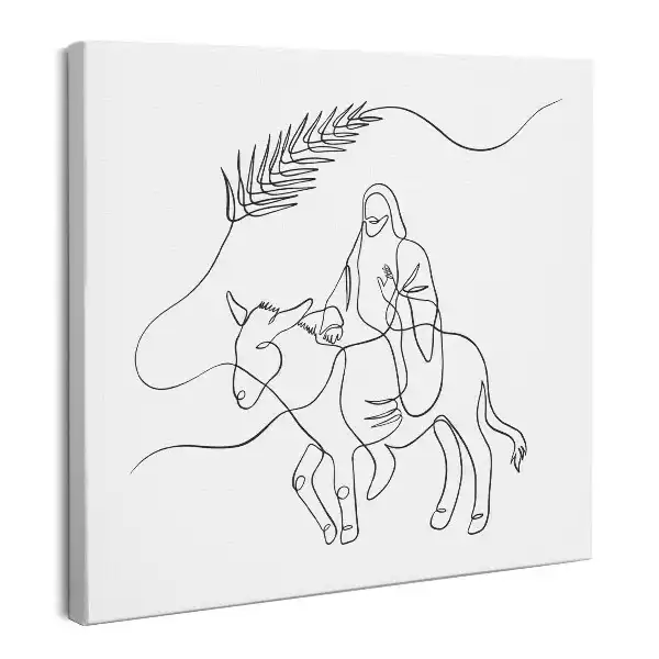 Obraz na płótnie Jezus wjazd do Jerozolimy