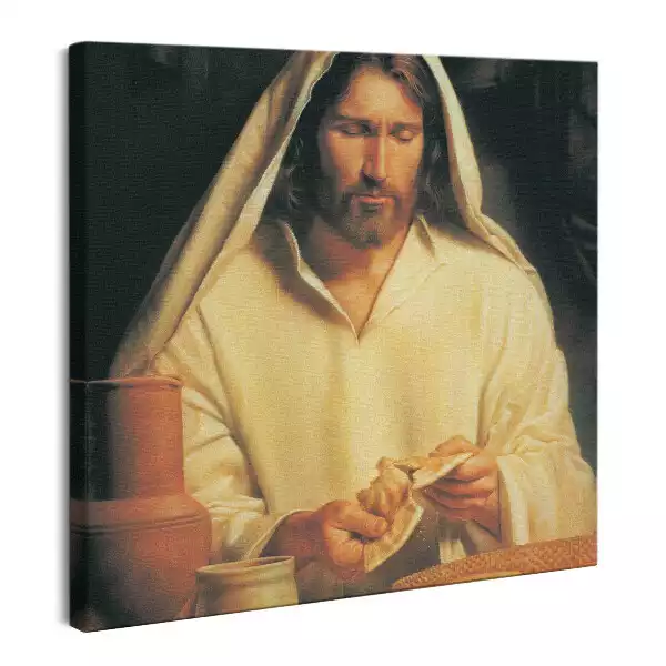 Obraz na płótnie Chrystus Jezus Łamiący Chleb