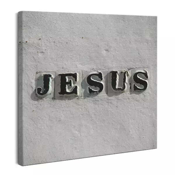 Obraz na płótnie Kamienny napis Jesus