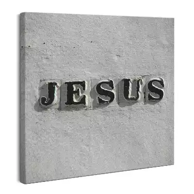 Obraz na płótnie Kamienny napis Jesus