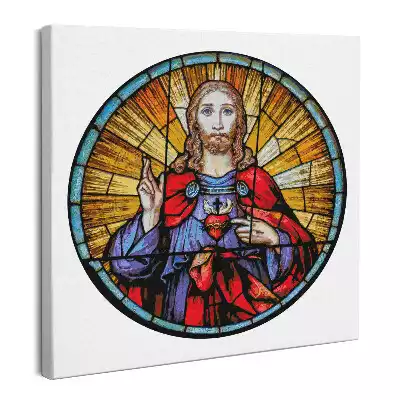 Obraz na płótnie Witraż Jezus Chrystus