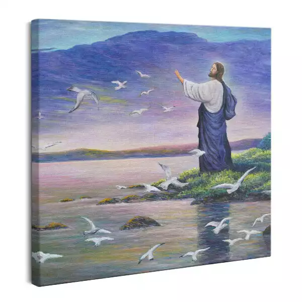 Obraz na płótnie Jezus Chrystus nad wodą