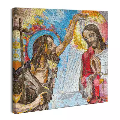 Obraz na płótnie Mozaika Chrzest Święty Jezusa Chrystusa