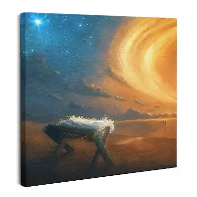 Obraz na płótnie Żłobek i Gwiazda Betlejemska