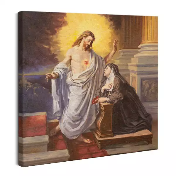 Obraz na płótnie Objawienie Serca Jezusowego św. Teresie z Avila