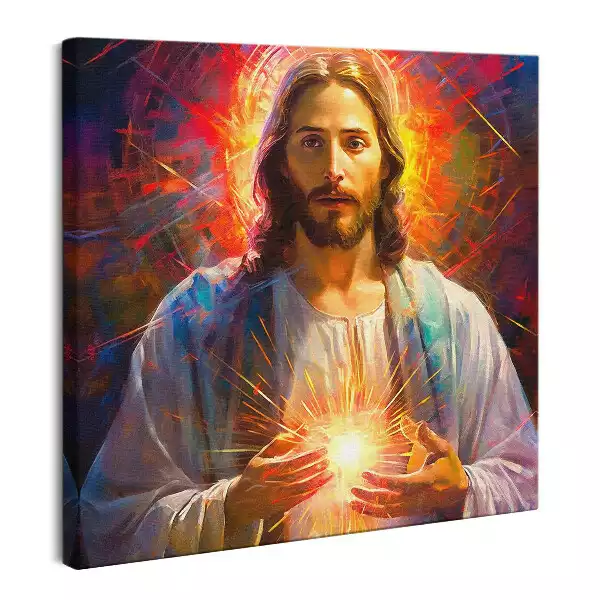 Obraz na płótnie Kolorowa Ilustracja Jezusa