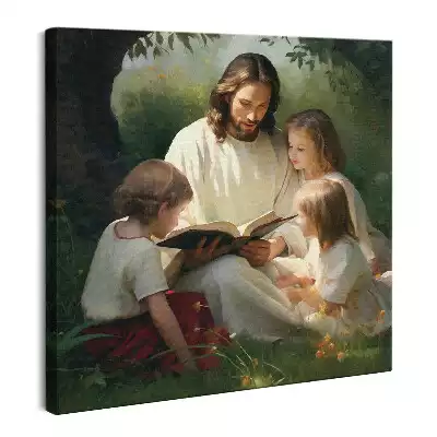 Obraz na płótnie Jezus Chrystus z dziećmi