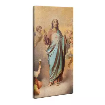 Foto obraz na płótnie Serce Jezusa Anioły