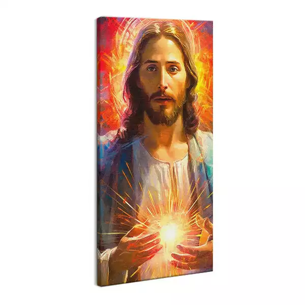 Foto obraz na płótnie Kolorowa Ilustracja Jezusa
