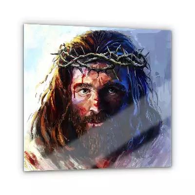 Obraz szklany Jezus w koronie cierniowej