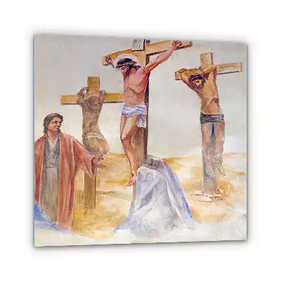 Obraz szklany Jezus Ukrzyżowanie Krzyż