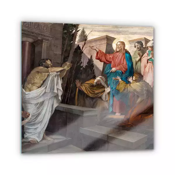 Obraz szklany Jezus Wkrzeszenie Łazarza