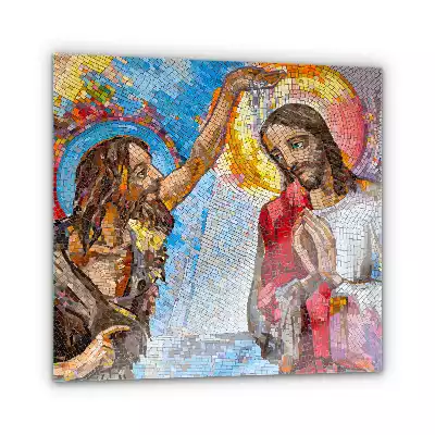 Obraz szklany Jan Chrzciciel Chrzest Jezusa