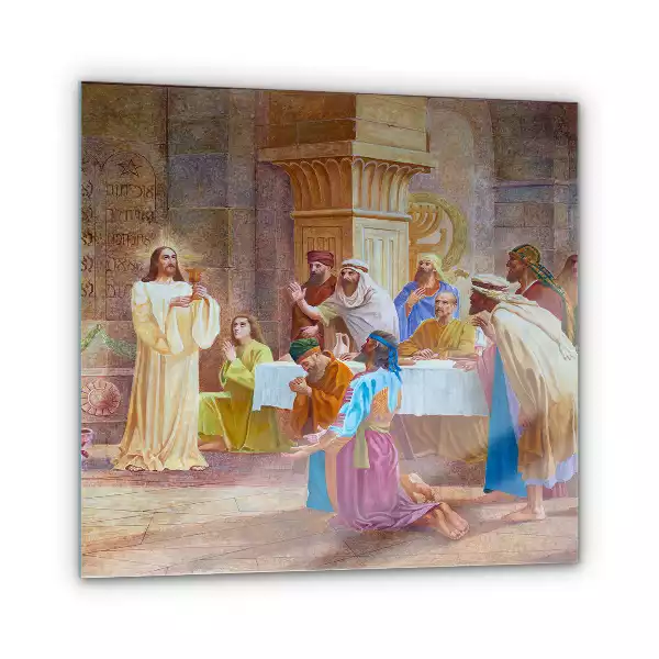 Obraz szklany Eucharystia Jezus Malowane
