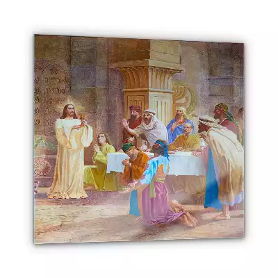 Obraz szklany Eucharystia Jezus Malowane