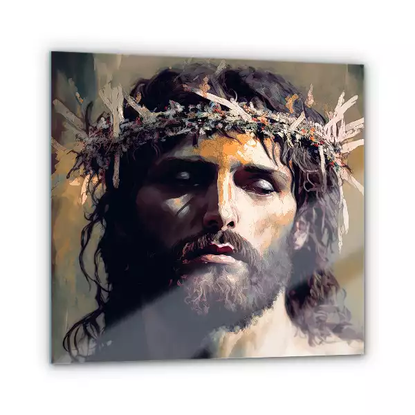 Obraz na szkle Jezus w koronie cierniowej