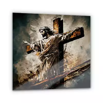 Obraz na szkle Jezus Chrystus na Krzyżu