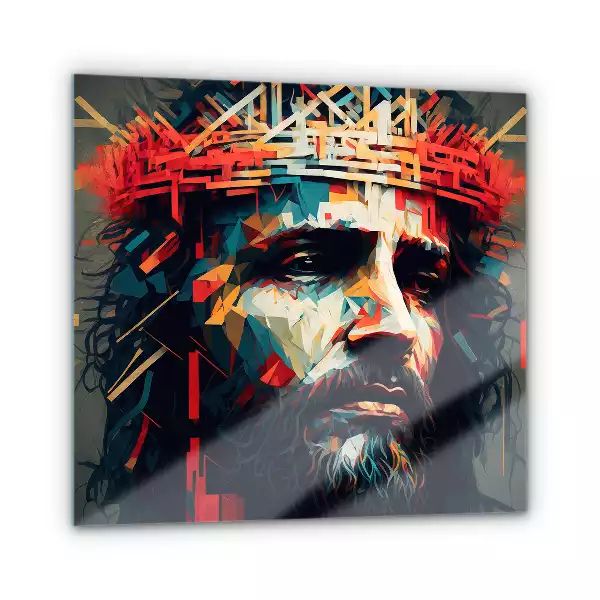 Obraz na szkle Portret Jezusa w Koronie