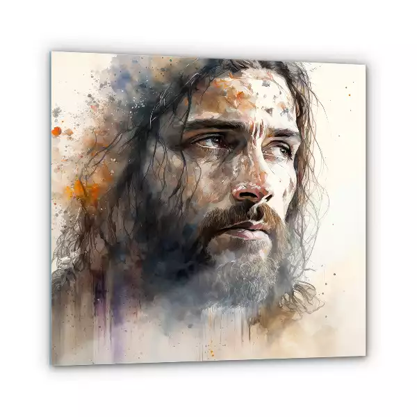 Obraz na szkle Akwarela Portret Jezusa