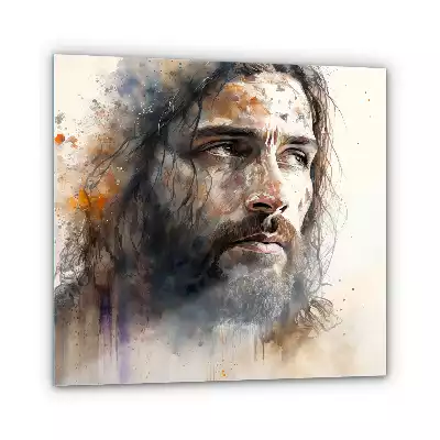 Obraz na szkle Akwarela Portret Jezusa