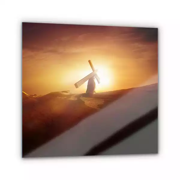 Obraz na szkle Jezus Chrystus niesie Krzyż