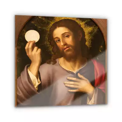 Obraz szklany Jezus Chrystus Komunia Święta