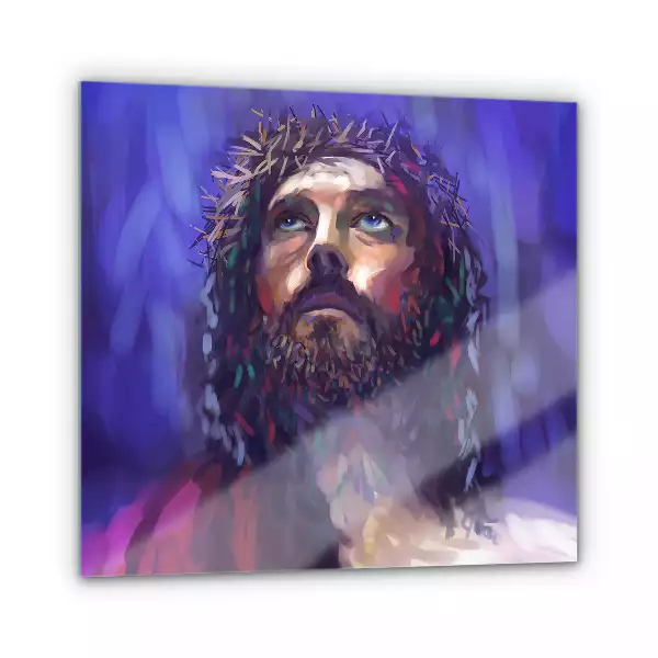 Obraz na szkle Jezus w koronie cierniowej