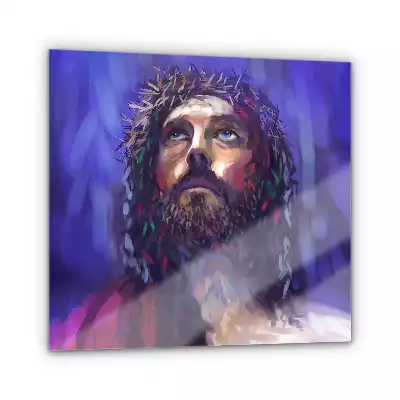 Obraz na szkle Jezus w koronie cierniowej