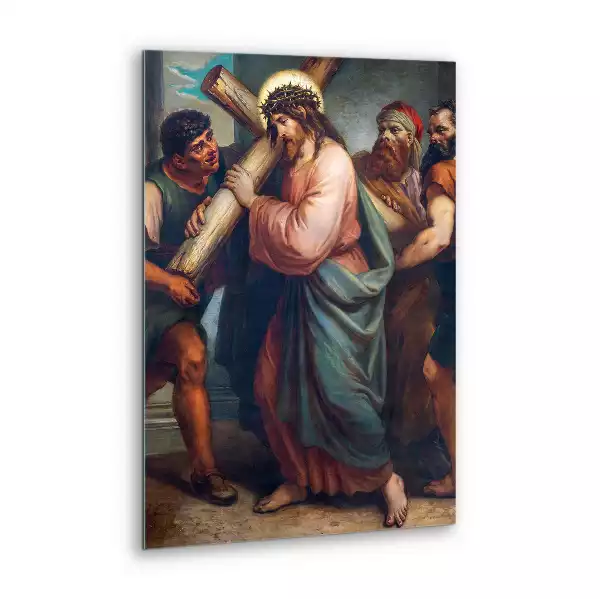Obraz szklany Jezus Chrystus niesie swój Krzyż