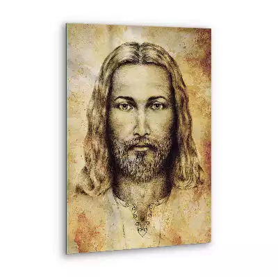 Obraz szklany Sepia Portret Pana Jezusa