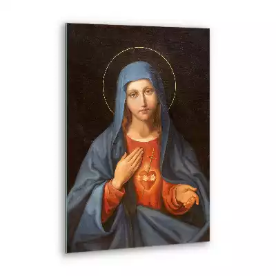 Obraz szklany Serce Maryi Dziewicy