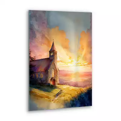 Obraz szklany Kościół malowany widok