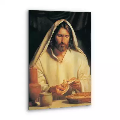 Obraz szklany Chrystus Jezus Łamiący Chleb