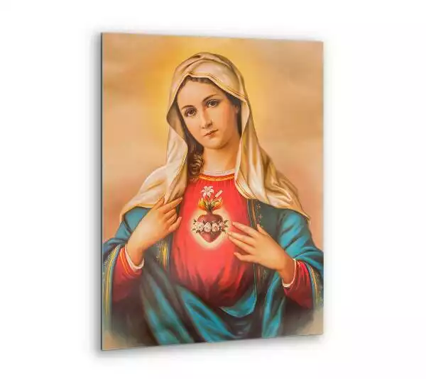 Obraz szklany Serce Maryi Dziewicy