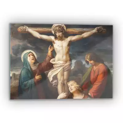 Szklany obraz Jezus Chrystus ukrzyżowany