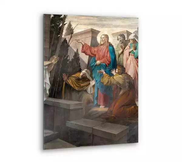 Obraz szklany Jezus Wskrzeszenie Łazarza