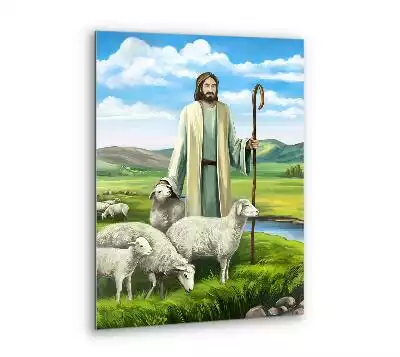Obraz szklany Pan Jezus Dobry Pasterz Owce