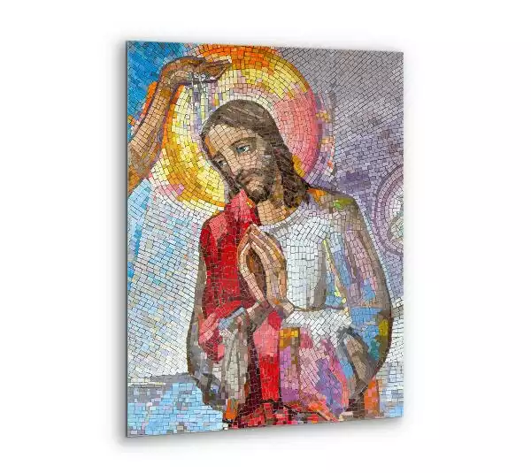 Obraz szklany Jan Chrzciciel Chrzest Jezusa