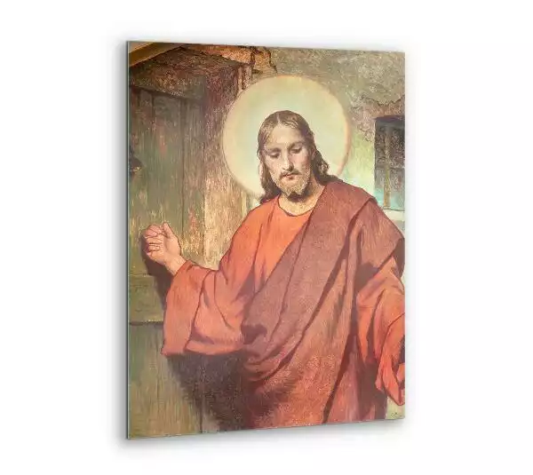 Obraz szklany Pan Jezus Puka do drzwi