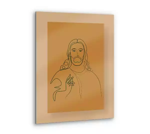 Obraz szklany Linie Jezus Zbawiciel