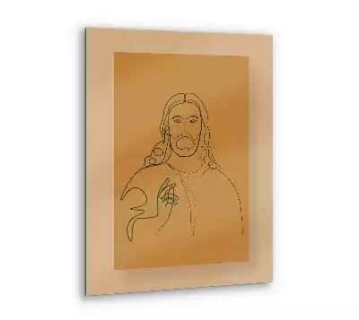 Obraz szklany Linie Jezus Zbawiciel