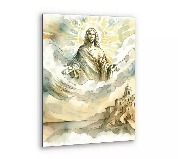 Obraz szklany Jezus Mesjasz w Niebie