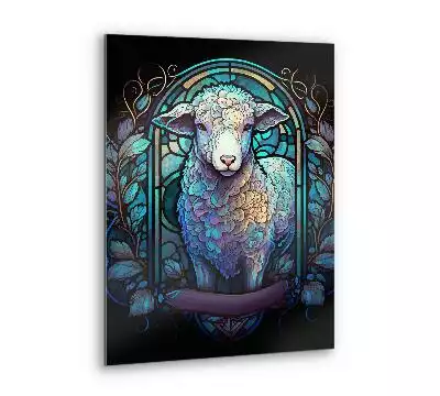 Obraz szklany baranek motyw religijny