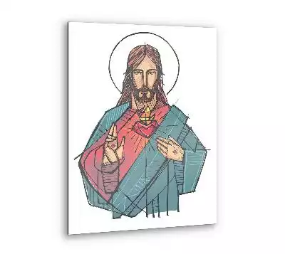 Obraz szklany Serce Jezusa Line Art