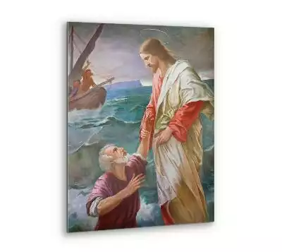 Obraz szklany Jezus i Piotr Na Jeziorze